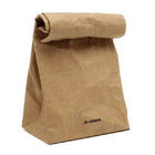 Sacchi di carta naturali su misura per l'imballaggio per alimenti, sacchetto normale di Kraft della carta di Brown