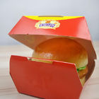 Scatola di carta su ordine per Burger King che imballa, contenitore di carta di hamburger per il ristorante
