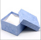 Contenitore di carta su misura lusso che imballa, cassa di regalo fatto a mano di gioiello di carta pieghevole blu