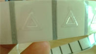 Rotolo trasparente dell'autoadesivo del triangolo delle etichette della manica degli strizzacervelli 2500pcs con Braille