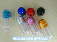 Bottiglie di pillola di plastica della piccola bottiglia vuota della medicina con rosso/blu/cappuccio porpora