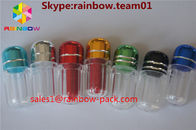 bottiglia di pillole su ordine di forma dell'ottagono con rosso blu dell'argento del nero di verde dell'oro verde del cappuccio rotondo