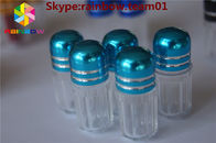 La bottiglia di pillola del sesso della capsula del recipiente di plastica con le bottiglie di pillola della vendita all'ingrosso del cappuccio del metallo incapsula il contenitore di forma