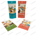 Pacchi trasparenti di dolci per animali Sacchetti con cerniera in piedi Sacchetti di materiale alimentare