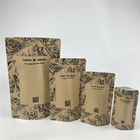 Promozione Stand Up Bag Sigillo termico di grado alimentare stampato Biodegradabile carta carta kraft per alimenti su misura con cerniera