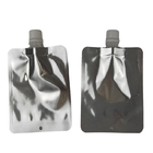 Borsa di scarico in plastica stand up riutilizzabile per succo liquido stampa digitale borsa di scarico in foglio di alluminio stand up