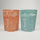 Soft Touch Stand Up Bag Custom Printed Zipper Food Candy Body Scrub Packaging Plastic Bag di sale da bagno