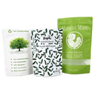 Logo personalizzato 100% carta kraft biodegradabile sacchetti ricapsulabili per alimenti polvere noci commestibili imballaggio sacchetto di tè sottile vuoto