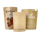 Sacchetto di imballaggio a prova di odore biodegradabile con finestra Sacchetti di carta kraft bianca per tè biscotti torte noci commestibili polvere per animali domestici F