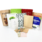 Sacchetti di carta kraft bianca a prova di odore personalizzati per biscotti, noci, prodotti commestibili, tè in polvere, alimenti per animali, sacchetti biodegradabili