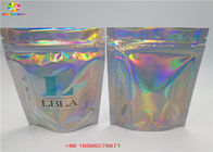 Stia sui materiali laminati ologramma d'imballaggio cosmetici della borsa del laser con la chiusura lampo