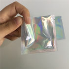 Sacchetto autoadesivo della stagnola che imballa la borsa iridescente olografica dell'autoadesivo metallico dell'etichetta per scintillio/luccichio commestibili