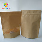 Le borse d'imballaggio della saldatura a caldo della carta kraft di Brown Hanno personalizzato la dimensione per i chicchi caffè/del biscotto