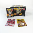 pacchetto maschio d'imballaggio della pillola di potenziamento di rinoceronte 100k 150k 200k della bolla di plastica delle carte 3D