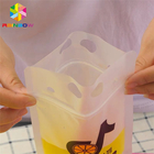 Le borse d'imballaggio della bevanda del sacchetto liquido trasparente dell'alimento stanno su FDA con le maniglie/le paglie