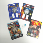 Dimensione su misura scatole maschii d'imballaggio della pillola di potenziamento di rinoceronte della carta della bolla della carta patinata