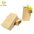 Imballaggio impermeabile al grasso biodegradabile dello spuntino della borsa del fondo piatto della carta kraft del commestibile