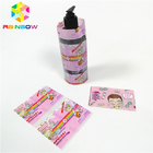 L'involucro adesivo rosa di Stickersshrink collega l'abitudine con un manicotto materiale del PVC stampato per il contenitore di bottiglia
