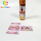 L'involucro adesivo rosa di Stickersshrink collega l'abitudine con un manicotto materiale del PVC stampato per il contenitore di bottiglia