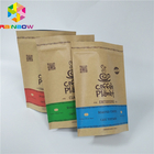 Stia sui sacchi di carta con il sacchetto su ordinazione di Logo Resealable Brown Kraft Paper che imballa per i chicchi di caffè