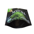 La chiusura lampo di stampa su ordinazione insacca il supporto del di alluminio sulle borse d'imballaggio della polvere del tè verde di Matcha del sacchetto