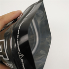 Logo su misura sacchetto diritto di plastica nero lucido di Mylar del di alluminio