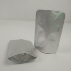 Borsa d'imballaggio di chiaro di alluminio del sacchetto della saldatura a caldo di alluminio del di Mylar stoccaggio d'argento d'argento su ordinazione dell'alimento con la tacca dello strappo