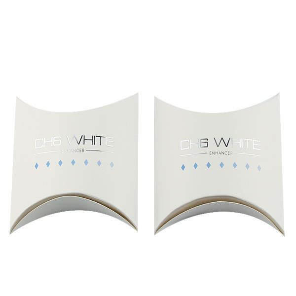Scatola di carta di cuscino del contenitore di estensione bianca opaca dei capelli con il logo stampato, servizio personalizzato fornito