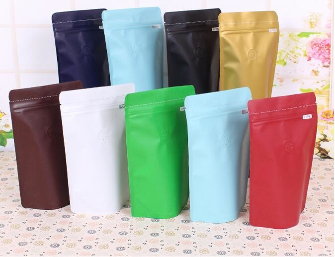 Opaco stia sulla borsa di caffè stampata abitudine di plastica d'imballaggio delle borse del chicco di caffè con la valvola