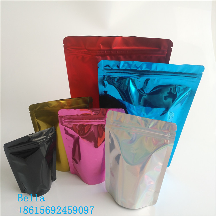L'imballaggio olografico sta sulla personalizzazione delle borse del sacchetto della chiusura lampo stampata per abbigliamento