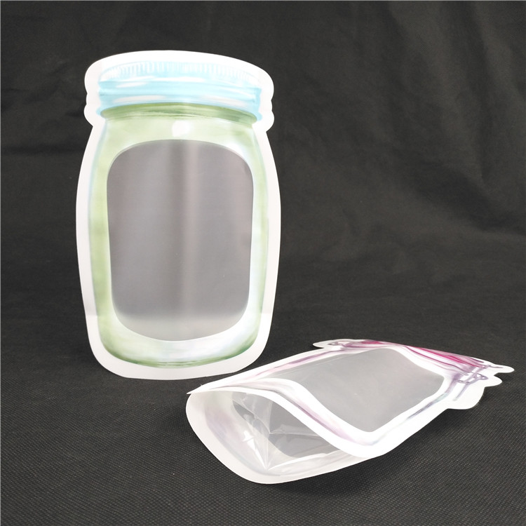 Speciali riutilizzabili su misura a forma di stanno sul sacchetto di plastica per alimento Juice Milk Jelly Liquid