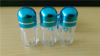 Bottiglie di pillola di plastica della radura trasparente di PS per le pillole sessuali che imballano con il cappuccio del metallo
