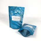 I sacchetti imballati riutilizzabili stampati per il bagno si inzuppano stanno sulla chiusura lampo di alluminio Matte Blue Mylar