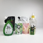 Logo personalizzato di alta qualità stampato Nuovo design borse di scarico riutilizzabili cibo bevande succo contenitore di latte sacchetti sigillabili