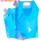 Sacchetti di plastica che imballano, 3 galloni di sport all'aperto che piegano la borsa di stoccaggio dell'acqua