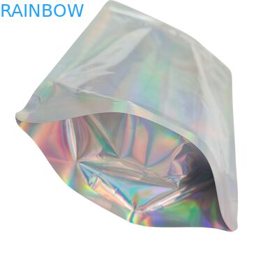 Borse personalizzate olografiche a colori con chiusura ermetica e funzione richiudibile