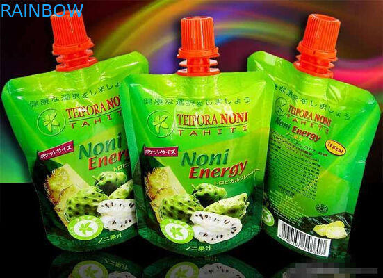 Sacchetto del becco del succo di frutta che imballa con il cappuccio