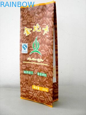 100 micron PET / AL / PE Coffee / Tea Foil Bag con CMRK / Pantone Printing
