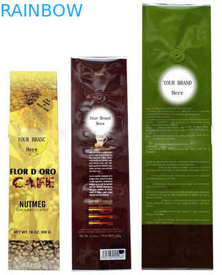 Borsa della stagnola della valvola del caffè dell'ANIMALE DOMESTICO/AL/PE dell'OEM che imballa con la serratura dello zip