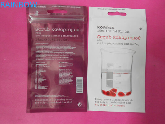 Borsa d'imballaggio cosmetica piana su misura con l'ANIMALE DOMESTICO/AL/PE, OPP/AL/PE