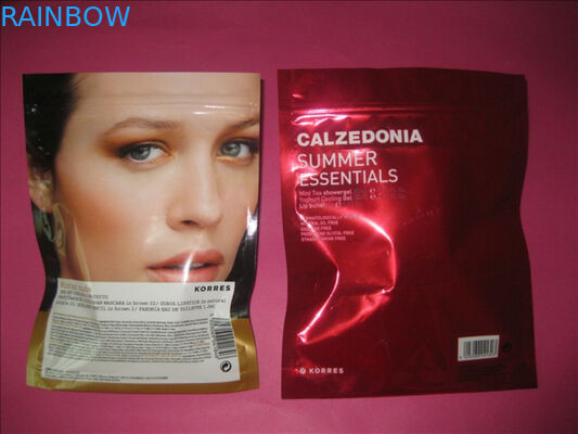 CMYK, borsa d'imballaggio cosmetica dell'ANIMALE DOMESTICO di Pantone/AL/PE per l'asciugamano bagnato, potere della perla