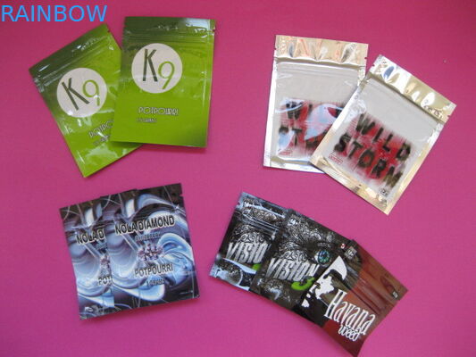 Borse d'imballaggio di incenso di erbe su misura OEM con la serratura dello zip