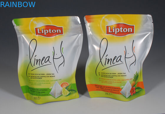 Sacchetti di plastica del di alluminio con la chiusura lampo per l'imballaggio del tè