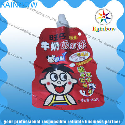 Di plastica stia sull'imballaggio del sacchetto del becco biodegradabile per latte