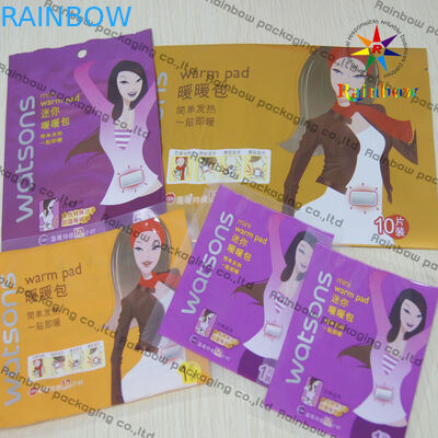 Piano d'imballaggio del compatto cosmetico di plastica della serratura dello zip per il cuscinetto caldo