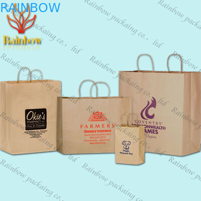 Delicato stampato lusso su ordinazione del sacchetto della spesa della carta fatta a mano di Reycled