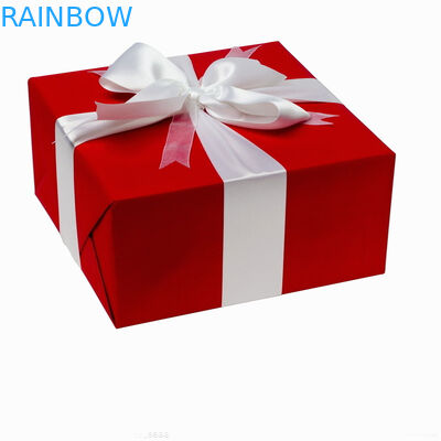 Quadrato rosso piegante di grado superiore del contenitore di carta di cartone per l'imballaggio del regalo