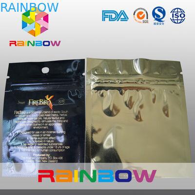 I tre lati piani hanno sigillato la chiusura lampo della stagnola di mylar con il foro del hange