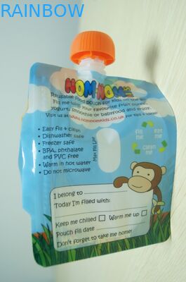 Sacchetto materiale su ordinazione del becco del di alluminio degli alimenti per bambini che imballa con la stampa completa
