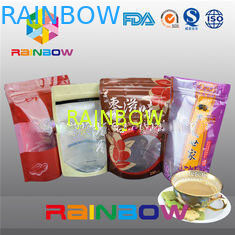 Borsa dello spuntino della carta kraft che imballa per il bue essiccato con la chiusura lampo, sacchetto della stagnola del commestibile